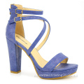 Zapatos de mujer de verano de tacones altos de piel colorida de moda
